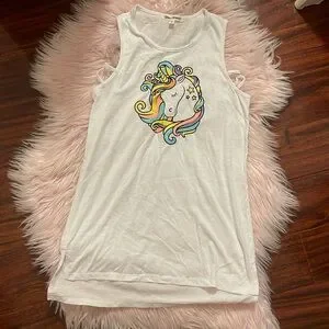 Miken | Swim | Cover Up Miken Mermaids Size Xl White Unicorn | Poshmark